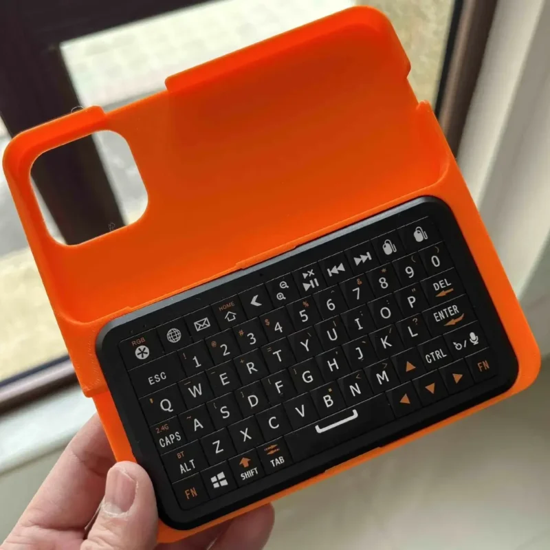 custom 3d printed phone case for winmaxle mobdel b1 keyboard orange